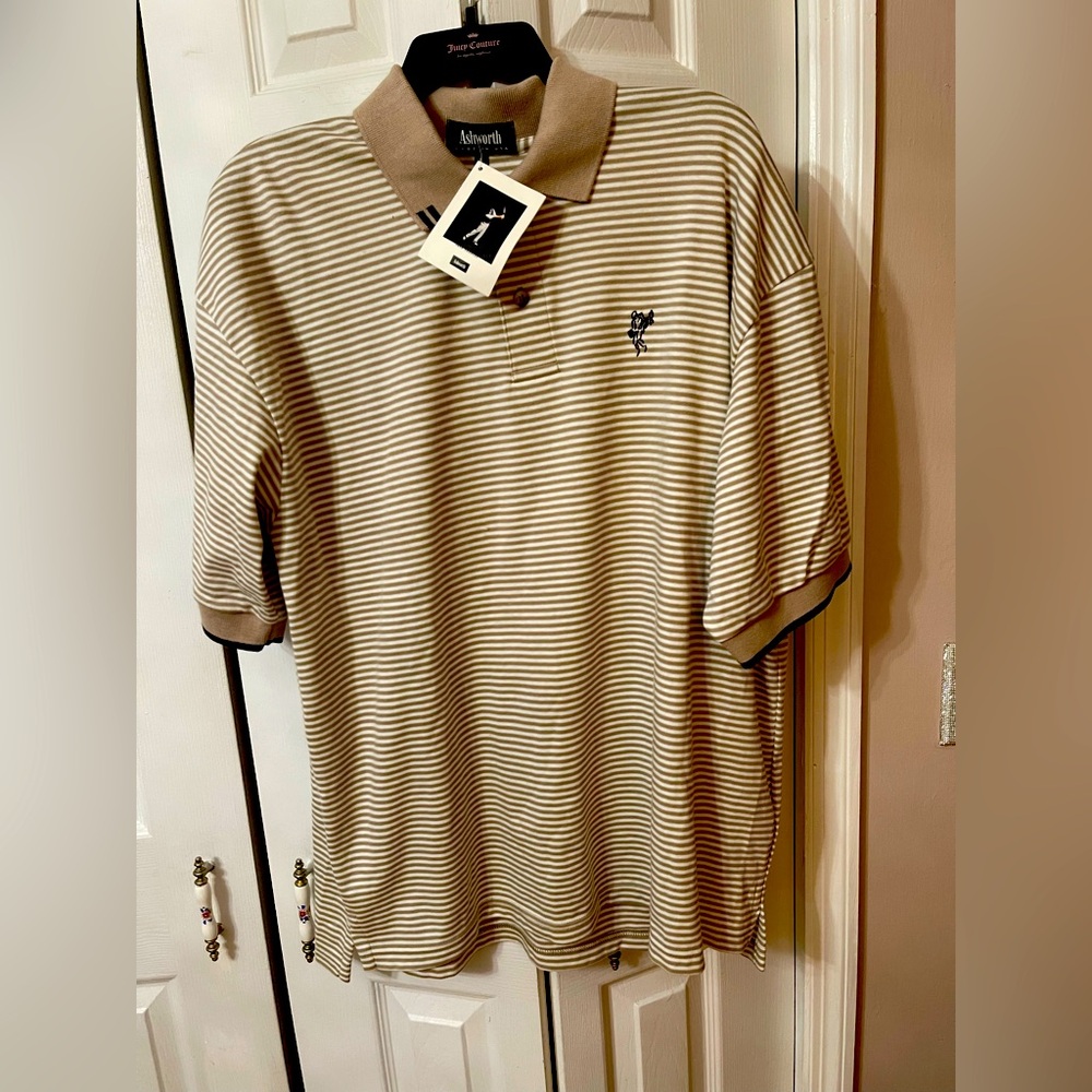 NEW Men's John Ashford Short Sleeve Polo Shirt Cotton Shirt Made In The USA